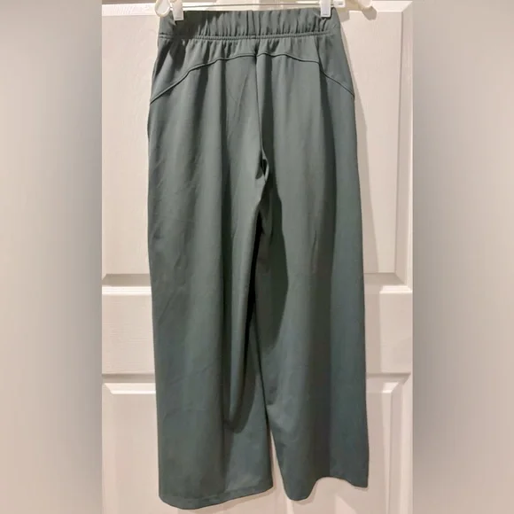 Old Navy High Waist PowerSoft Trouser Pants Small Petite dark green EUC - Picture 2 of 4